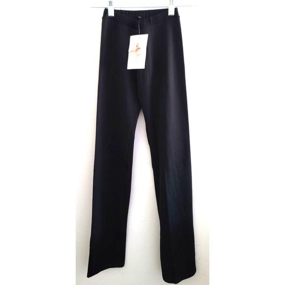 Baltogs Spandex Pull-On Straight Dance Pants Black P Long NEW - Picture 1 of 6